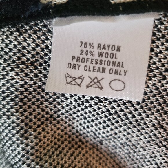 St John evening knit jacket black white rhinestones embellished blazer size 6 - Picture 16 of 16